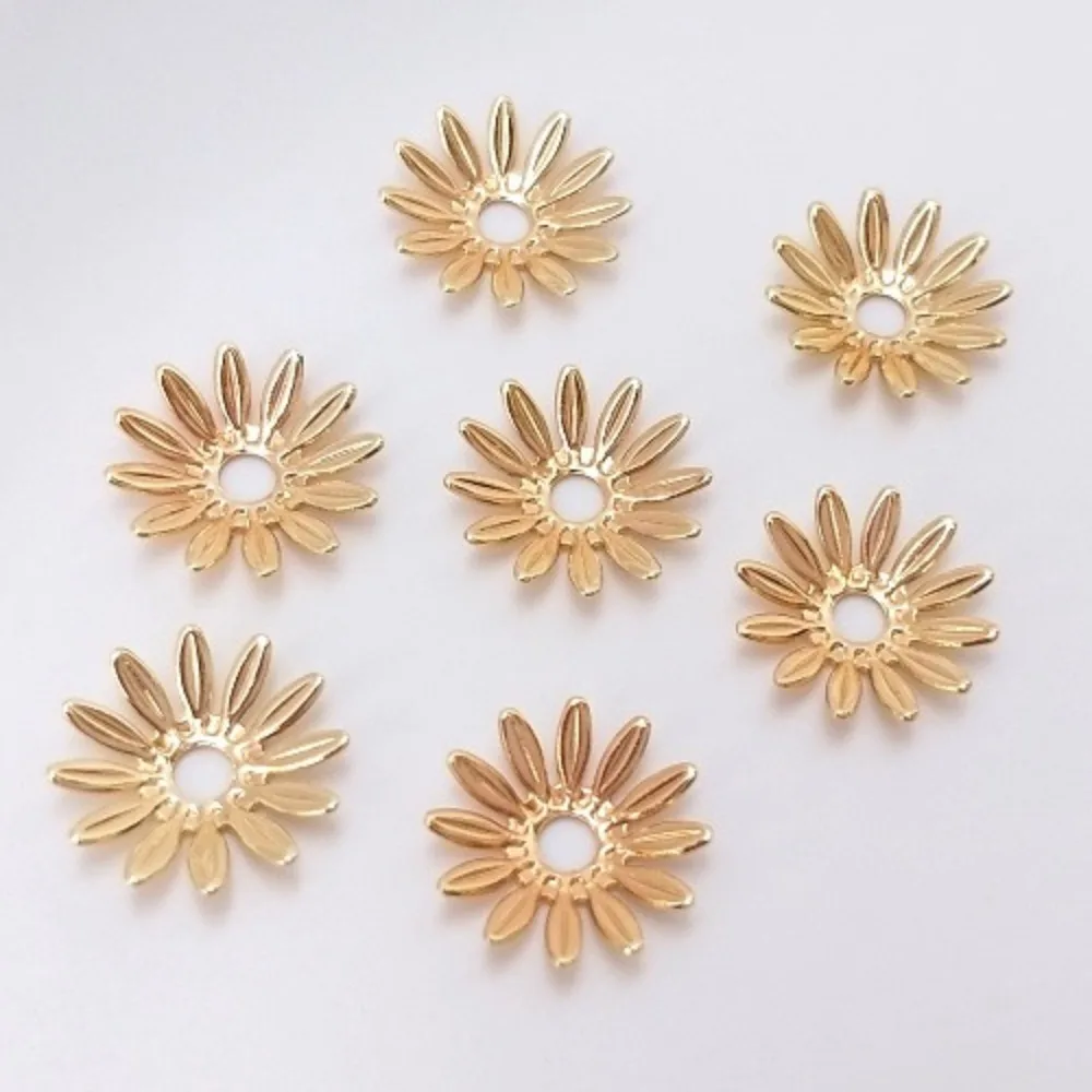 

14K Gold Color Chrysanthemum Small Daisy Double Tray Handmade Accessories DIY Jewelry Hairpin Headgear Accessories