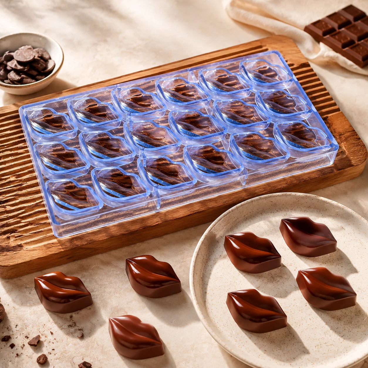 Food Grade Lips Chocolate Mold, Beginner Friendly Bonbons Mould for Valentine's Day Confectionery & Pastry Making