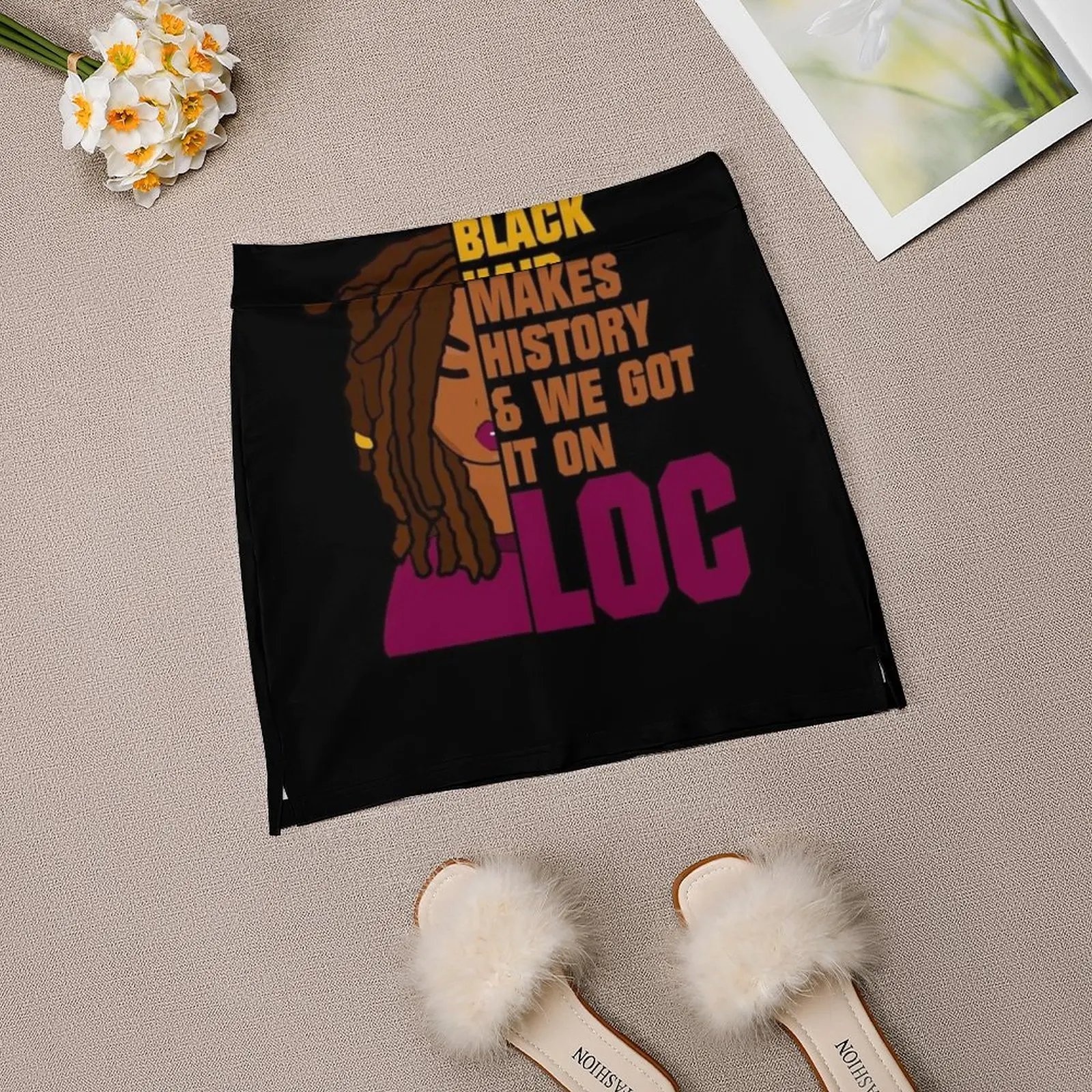 Locs Black History Month Hair Women's skirt Y2K Summer Clothes 2022 Kpop Style Trouser Skirt With Pocket Locs Dreadlocks Black