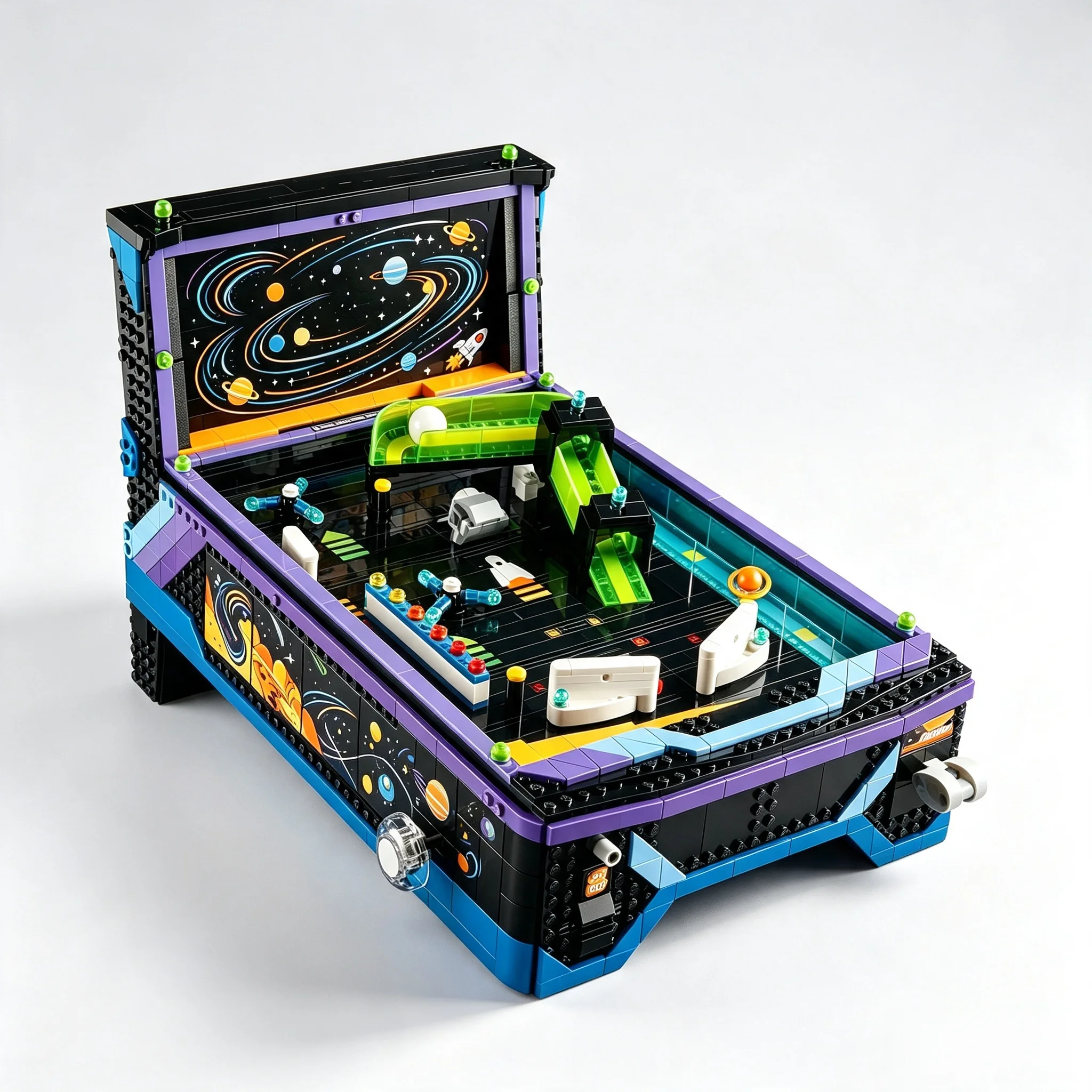 NEW 2274pcs Arcade Pinball Machine Building Blocks Bricks Creative Assembled Model Toys for Adult Birthday Party Gifts