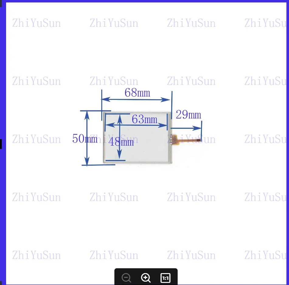 E2474D Wholesale SLE504 68mm*50mm NEW 3inch 4 line For Car DVD touch screen panel 68*50 Sensor glass