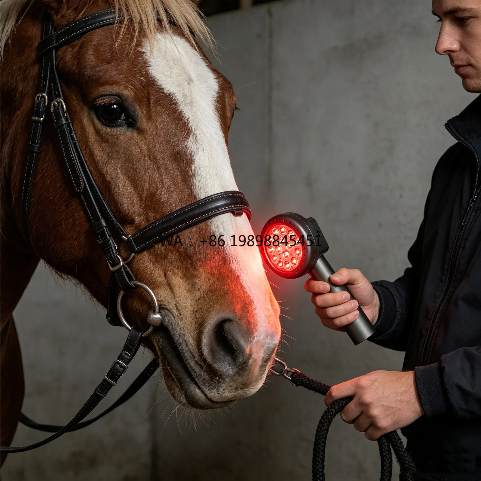 Handheld 15W LED Red Light Device 460nm 630nm for Animals Pets Horses Customizable Wavelengths