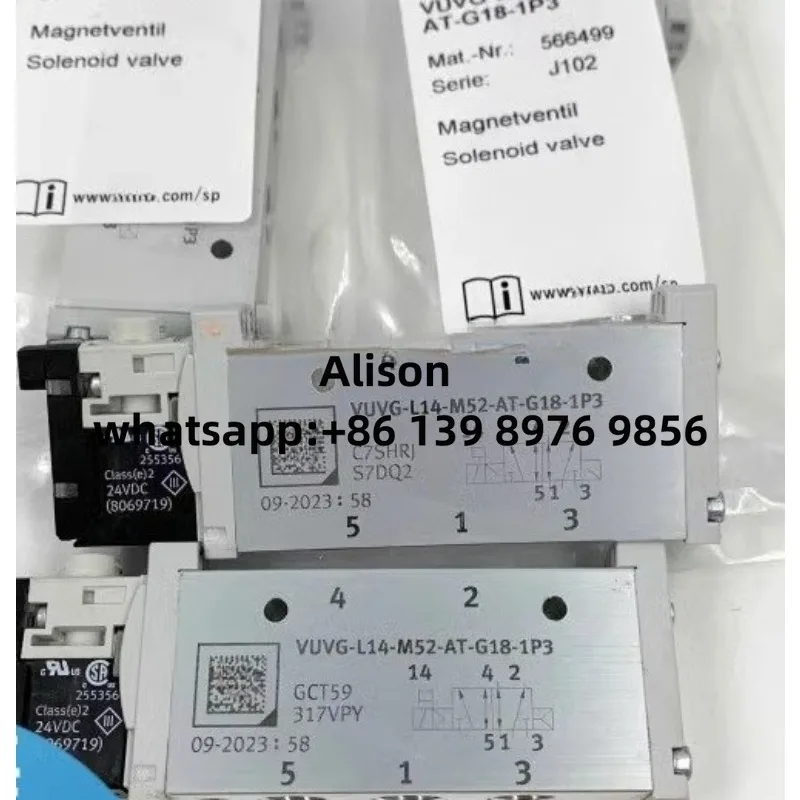 Original Solenoid Valve VUVG-L14-T32C-AT-G18-1H2L-W1 577321 VUVG-L10-B52-T-M5-1P3 566458 VUVG-L10-B52-T-M5-1H2L-W1 577317