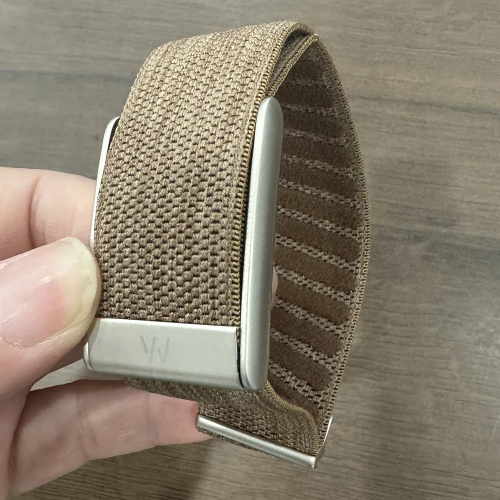 For Whoop 5.0 Suitable Wristband Strap Nylon Woven Elastic MG Sports Replacement Strap With Matte Matte Matte Silver U-shaped