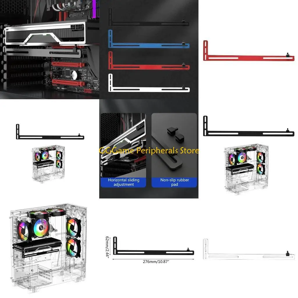 

U55B L-shaped Aluminum Graphics Video Stand GPU Support Desktop Case Bracket