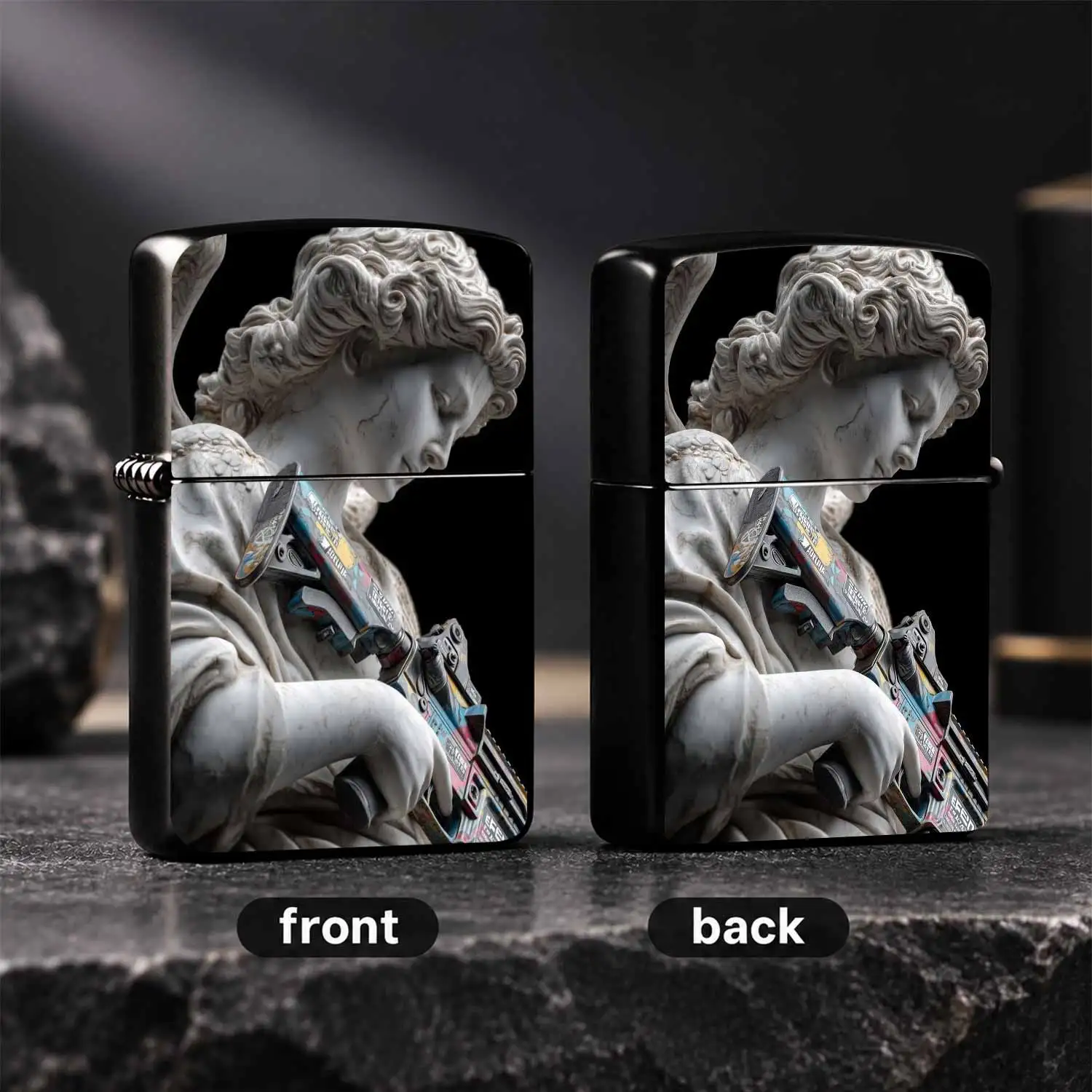 Creative Classical Marble Angel Statue Shaped Inflatable Street Graffiti Art Texture Collectible Portable Windproof Unique Artistic Desktop Ornament Exquisite Gift For Men Boyfriend Birthday Festival Daily Outdoor Use A Fun And Humorous Lig