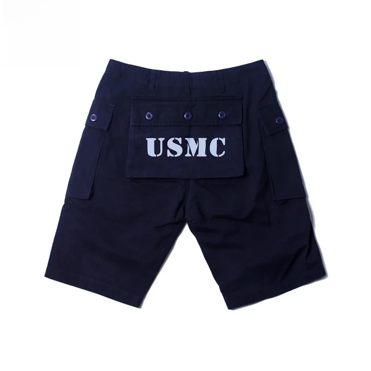 

Summer Casual Multibag Men's orts P44 Workwear Pants Large Size Five-Quarter Trousers Mid-Calf Navy Marine Corps