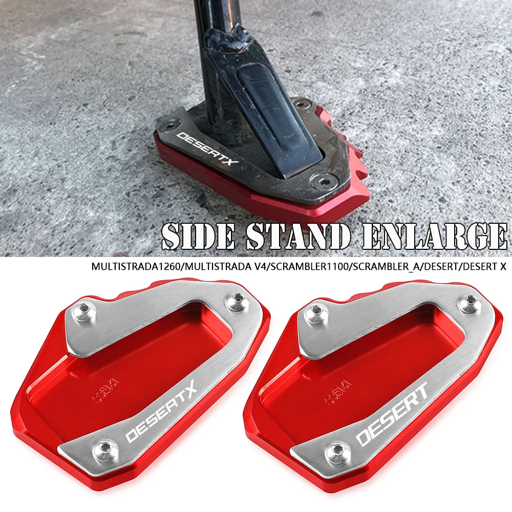 

For Ducati Desert x DESERT X DESERTX 2022 2023 Side Stand Foot Enlarger Plate Pad Kickstand Support Pad Shell Multistrada V4 /S