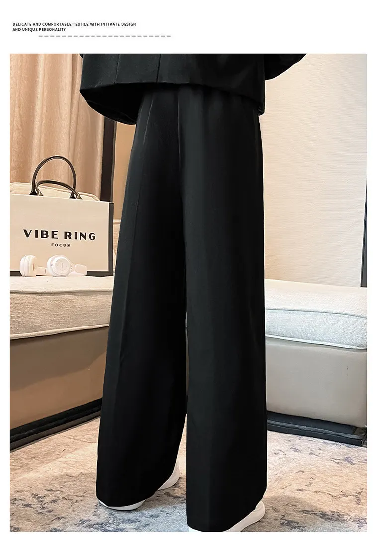 Schwarzer Blazer für Teenager-Mädchen, Cigarette-Hose, Ganzjahres-Bestseller, Hochgeschnittene Lange Hose, Koreanische Kinder-Hochzeitsmode, Formelle Hose – Detail 6