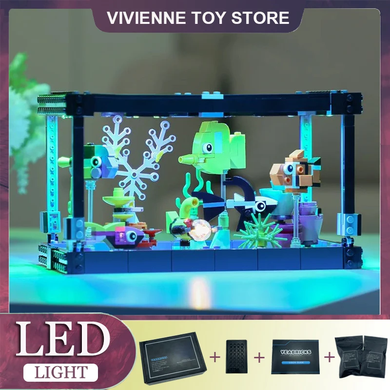 DIY LED Light Kit For LEGO 31122 Creative Fish Tank Aquarium (Only LED Light,Without Blocks Model)