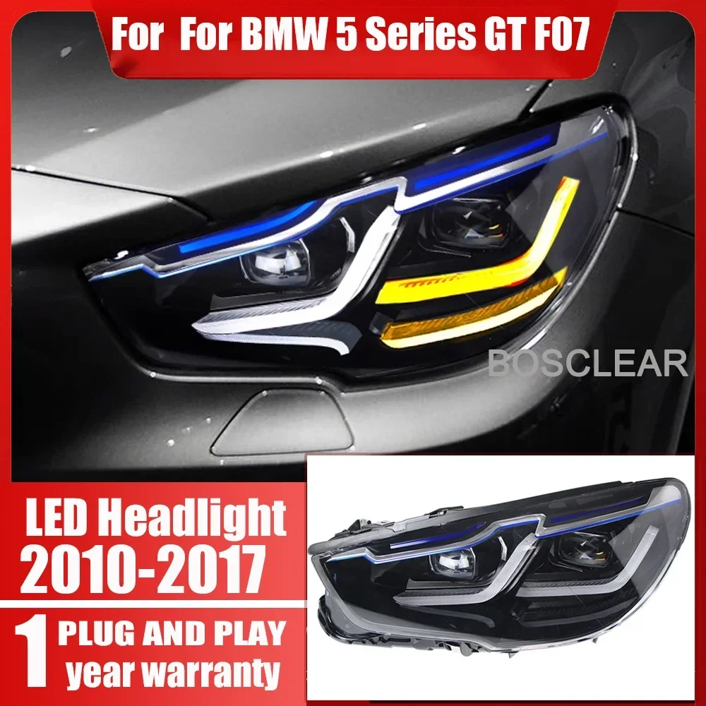 2pcs Car Head Lamp Accessories For BMW 5 Series GT F07 2010-2017 Upgrade to NEW Dynamic Turn Signal Lamp Car Head Lamp Assembly