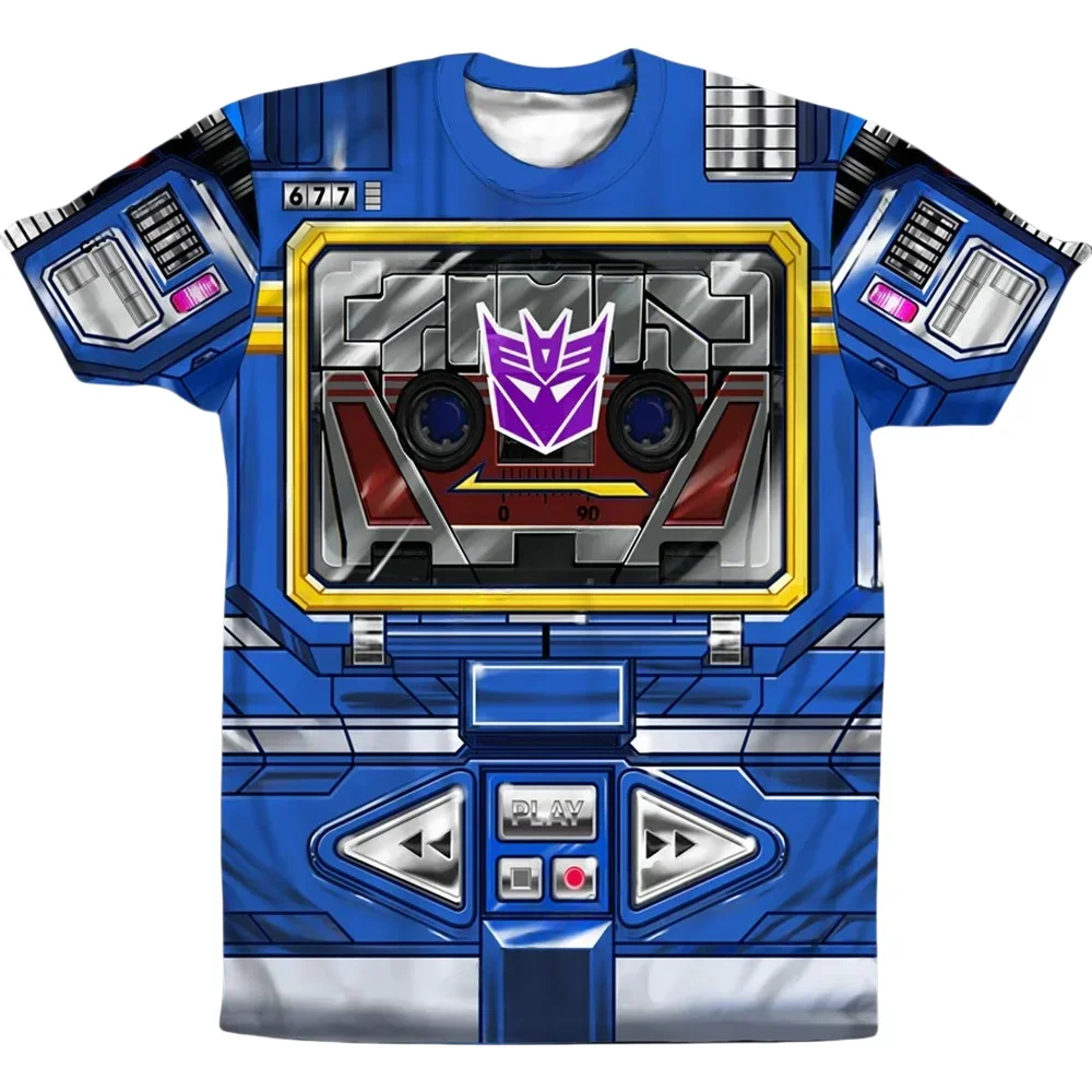 3D Sci-Fi Robot Print T-shirt,Team Edition Bundle,Unisex Graphic T-shirt,All-Over Print Tee,Streetwear Top,For Adult KID