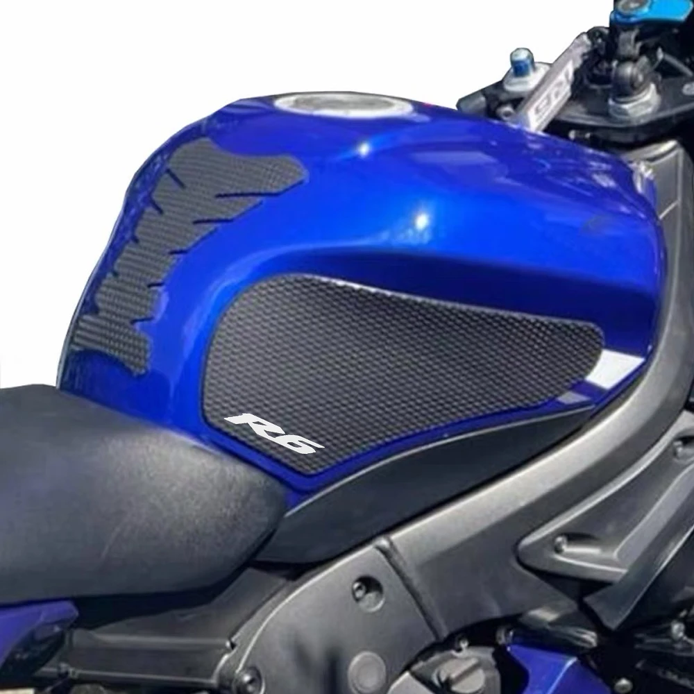 

For Yamaha YZFR6 YZF R6 2003 - 2005 Side Fuel Tank pad Tank Pads Protector Stickers Decal Gas Knee Grip Traction Pad Tankpad