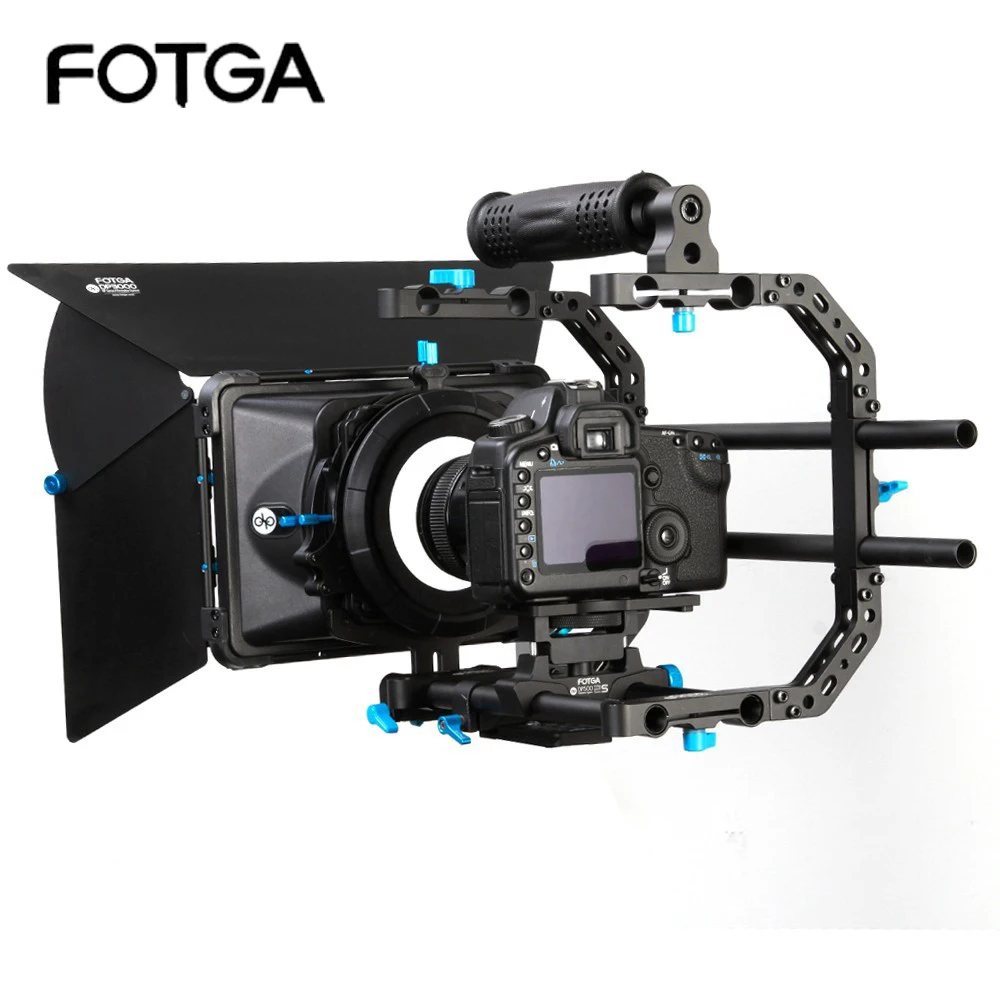 

Fotga DP Series Standard Rig Set Matte Box + Top Handle with C- Bracket + 15mm Rail Rod Support Plate for Nikon Canon Sony BMCC