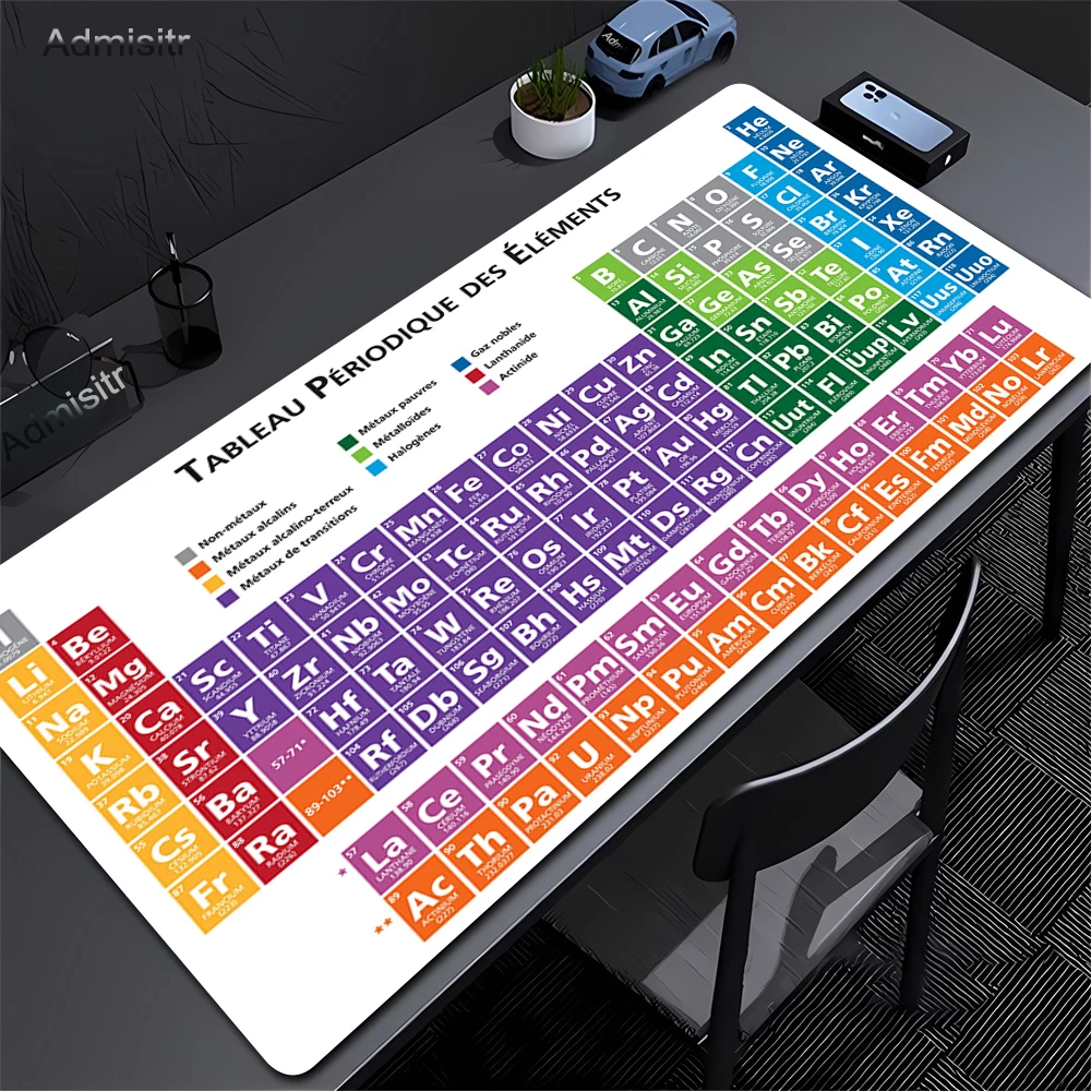 Gaming Mausepad 900x400 PC Large Periodic Table of Chemical Elem Mouse Pad Xxl Anti-slip Mousepad Gaming Keyboard Desk Mat