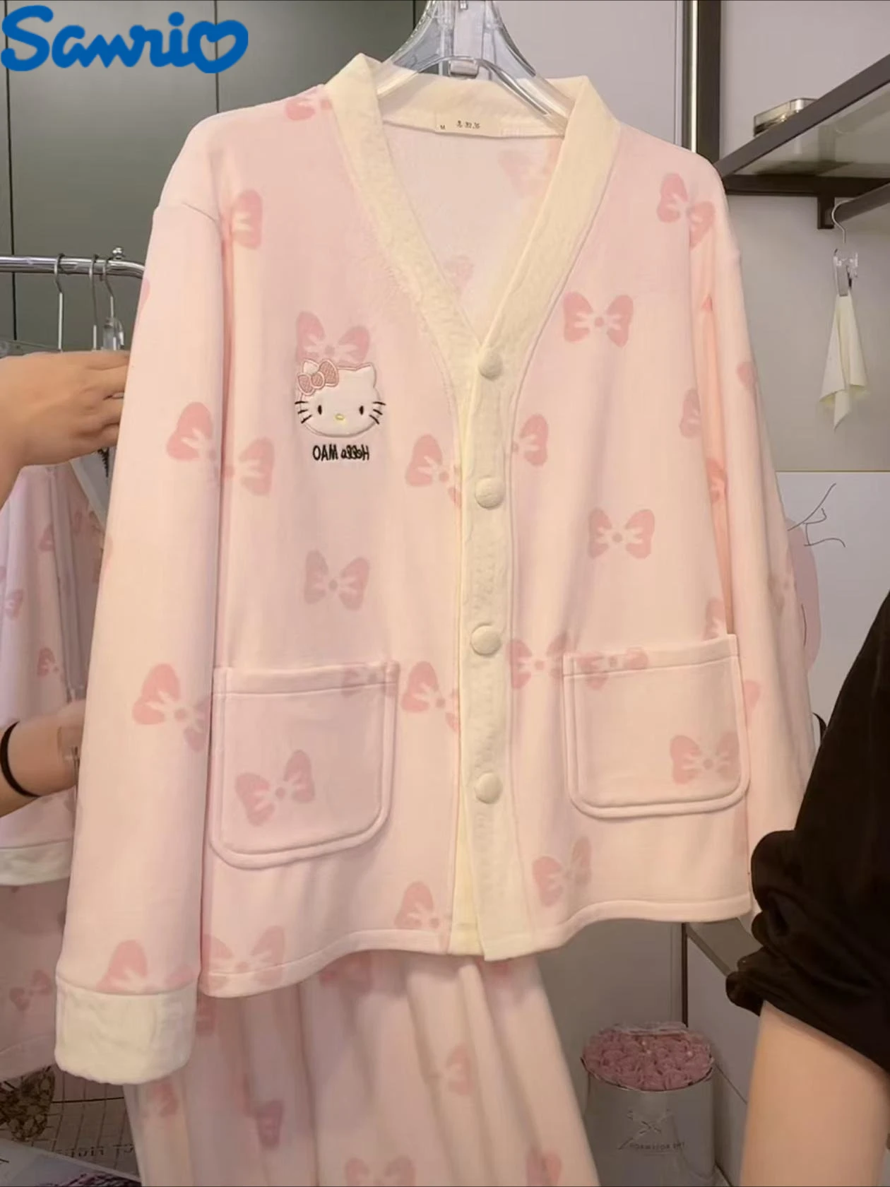 

Sanrio аниме милые толстовки с принтом женские мультфильм Hello Kitty Y2K корейские студенческие свободные толстовки модный милый кардиган одежда