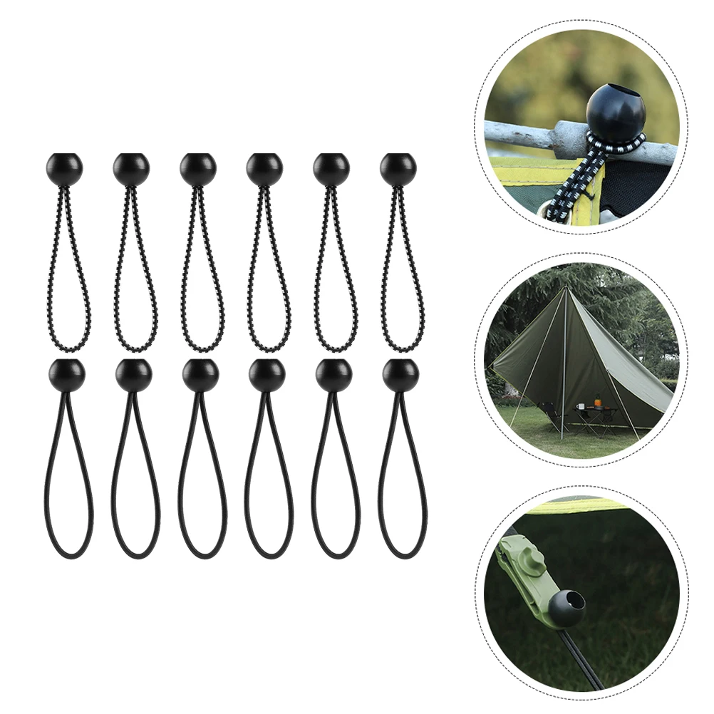12本 テント固定ロープ 弾性結束ロープ アウトドア キャンプロープ 耐久性のある高耐久コード 軽量ストラップテープ 収納