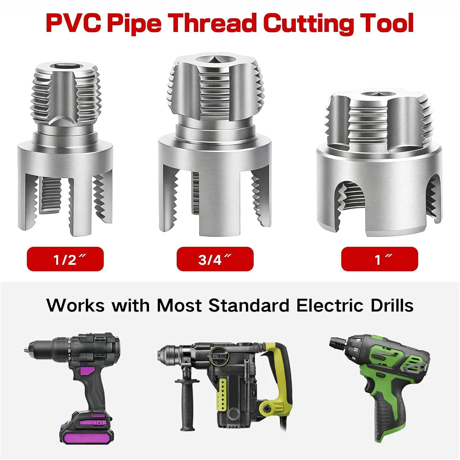 PVC Pipe Threader Tool Kit (1/2
