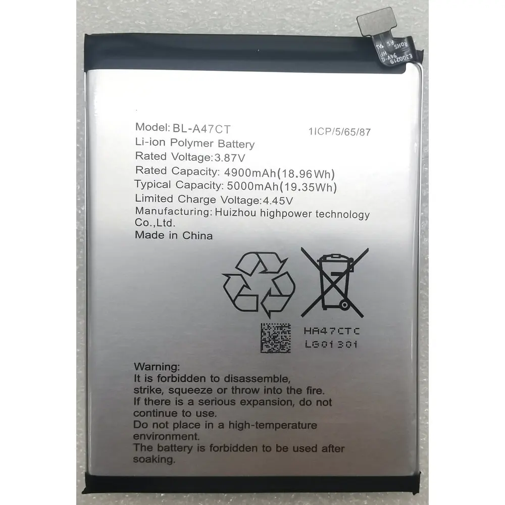 3.87V New High Quality 5000mAh Gplus BL-A47CT Mobile Phone Replacement Battery