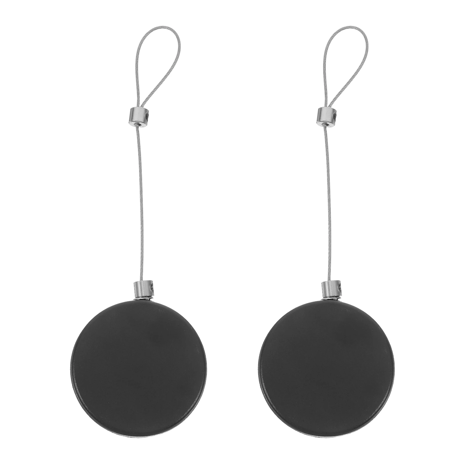 2 Pcs Anti-theft Pull Box Locking Rope for Security Cable Take-up Black Control Case