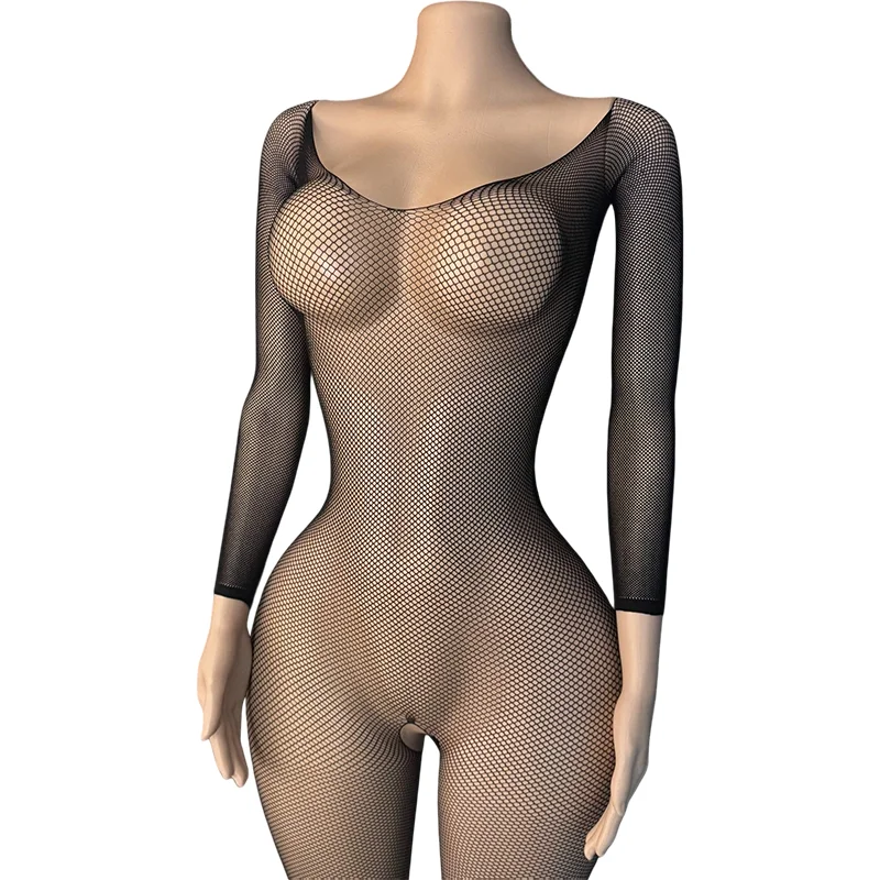 High Waist Pantyhose Mesh Stockings For Sex Sexy Porn Female Lingerie Fishnet Bondage Erotic Bodysuit Stretch Open Crotch Tights