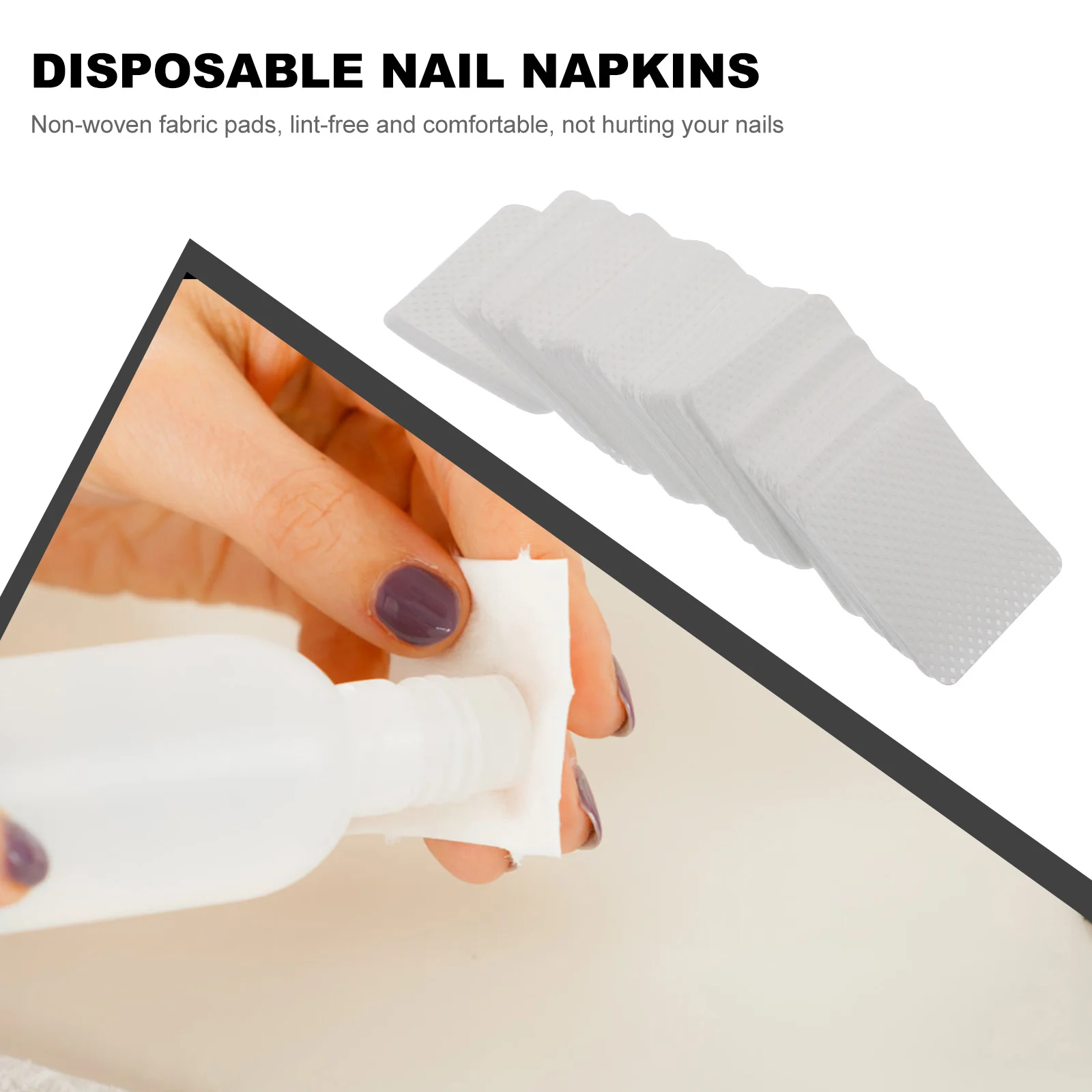 

360Pcs Nail Wipes Nail Polish Remover Disposable Non-Woven Fabric Pads Manicure Supplies Travel Home Use Manicure Supplies