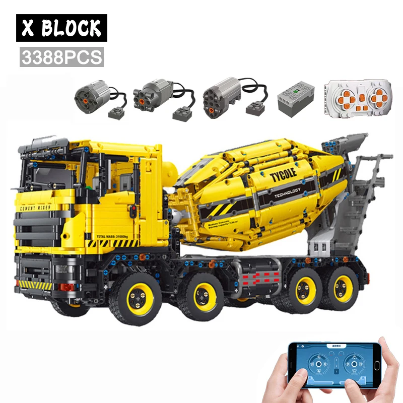 

Technical Car Blender APP Remote Control Moter Power MOC Bricks Building Blocks Engineering Truck Kid Toy Boy Gift For Childrens