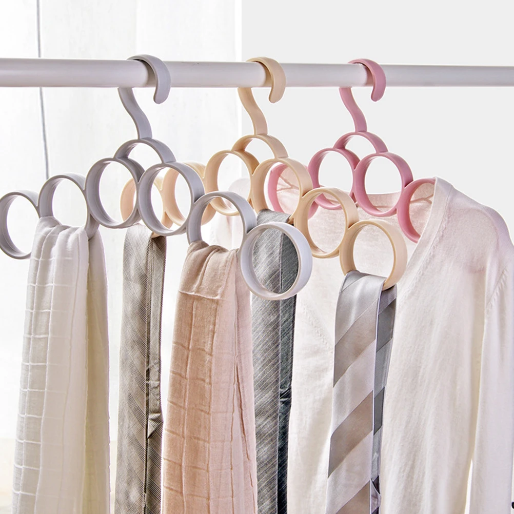 

3Pcs PP Material Clothes Hanger Wardrobe Organizer Tie Belt Scarf MultiFunction Home Storage Practical Safe