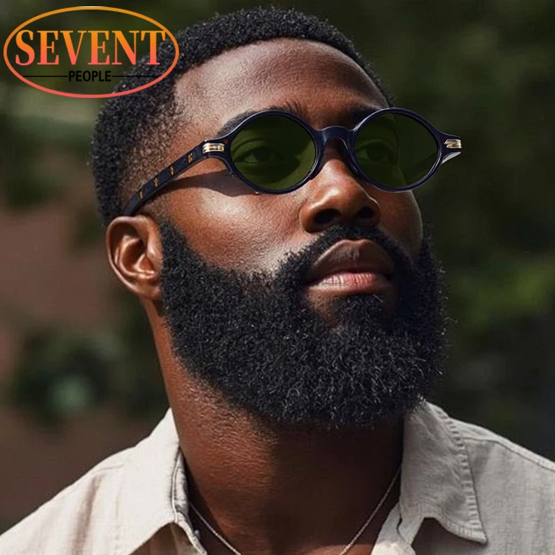 

Classic Punk Small Frame Oval Sunglasses Men 2025 Luxury Brand Fashion Steampunk Outdoor Driving Sunglass UV400 Vintage Shades