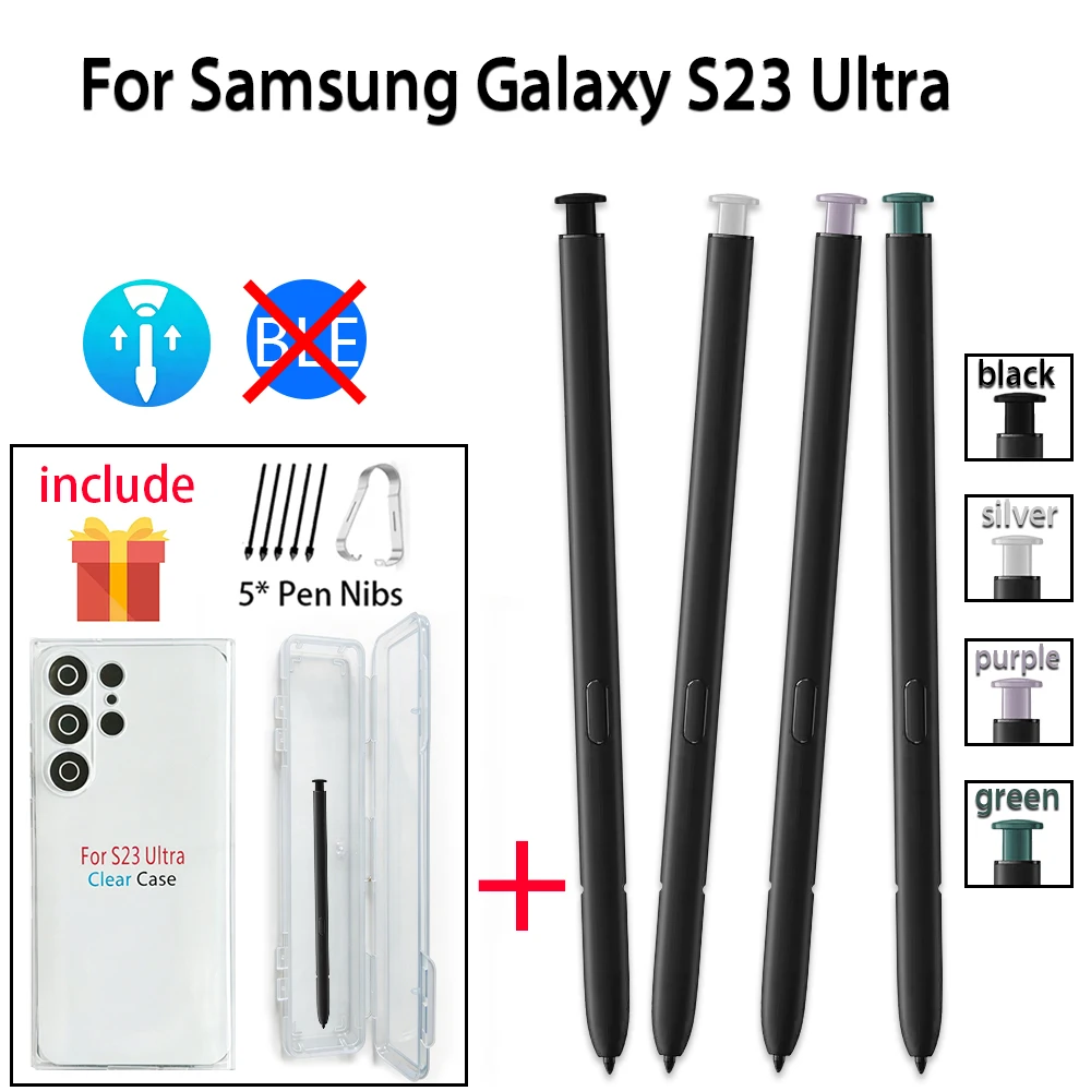 conjunto-de-canetas-s-pen-de-substituicao-para-samsung-galaxy-s23-ultra-sm-s918-caneta-stylus-com-pontas-extras-capa-de-telemovel-transparente-em-tpu-macio