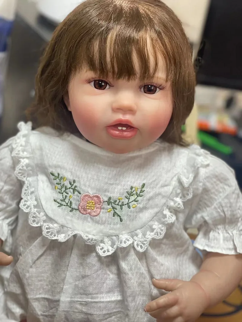 24インチのリボーンドール、幼児の女の子、ロッティプリンセス、リアルなソフトコレクションアートドール、3Dスキン、血管が見える、ベビーズリボーンズ