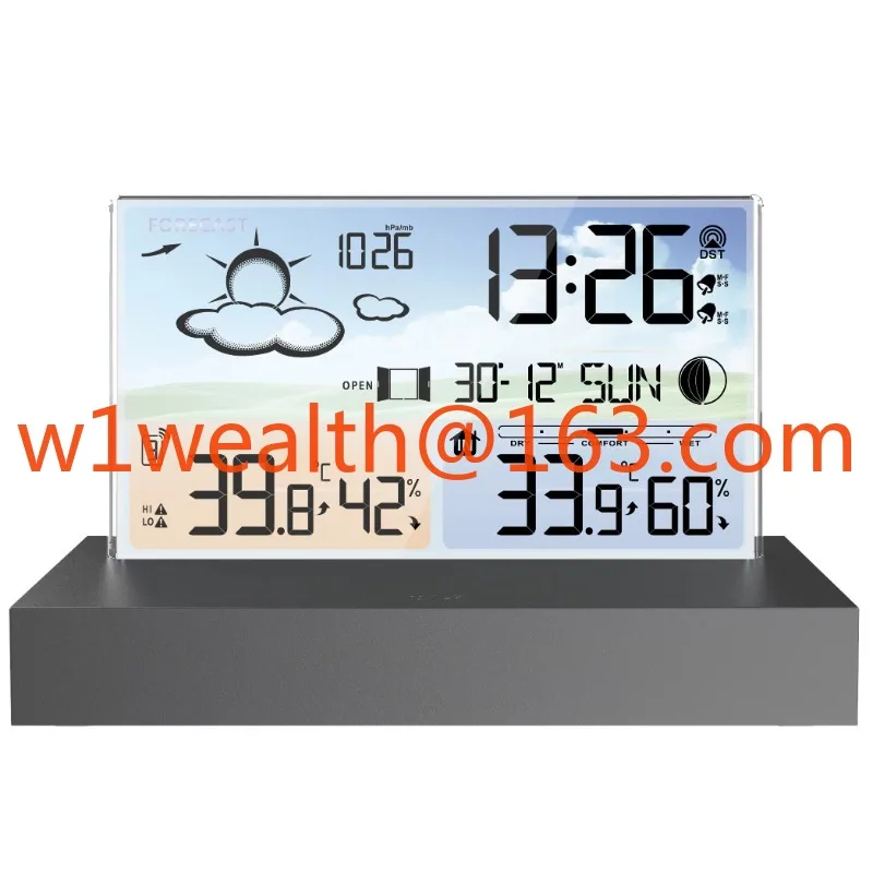 

Digital weather station Indoor and outdoor thermometer Barometer Electronic alarm clock Wireless weather station