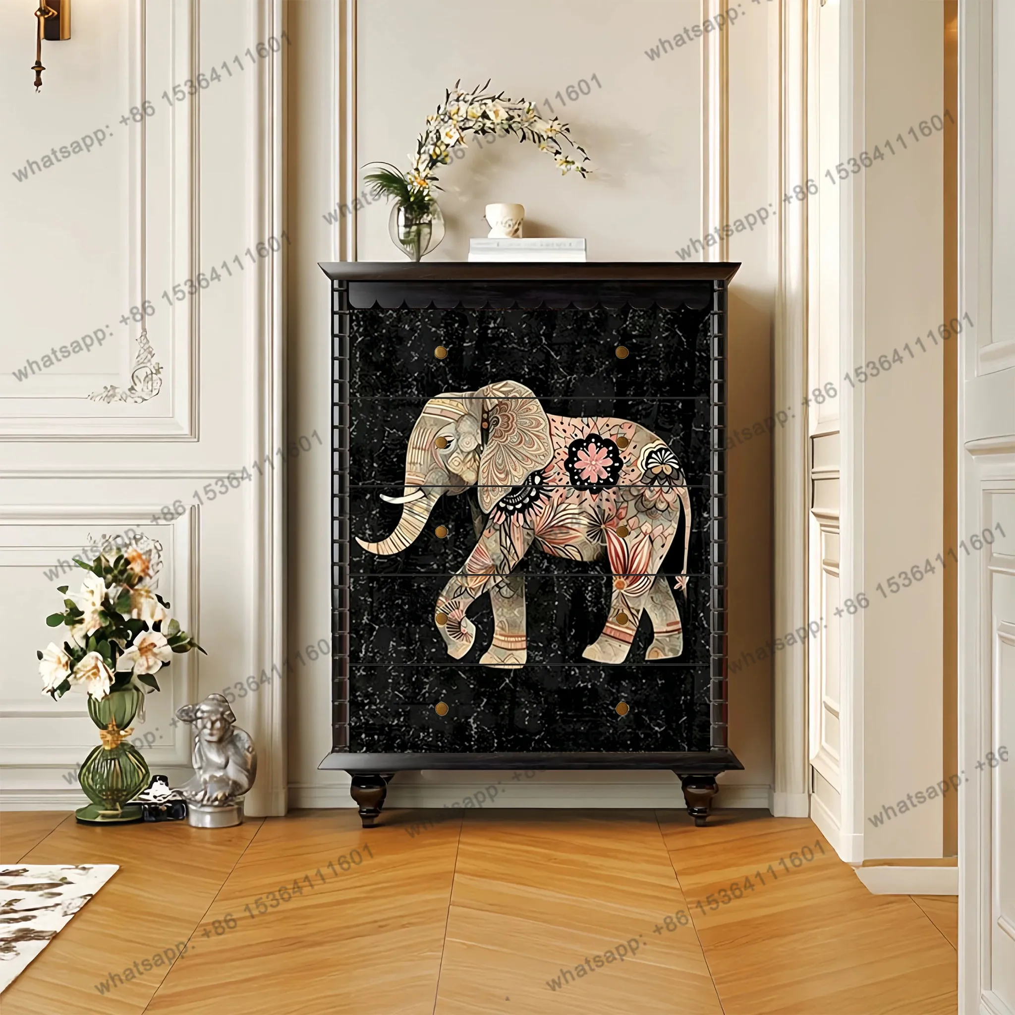 

XX. French bedroom wall locker living room dining room storage cabinet retro entrance