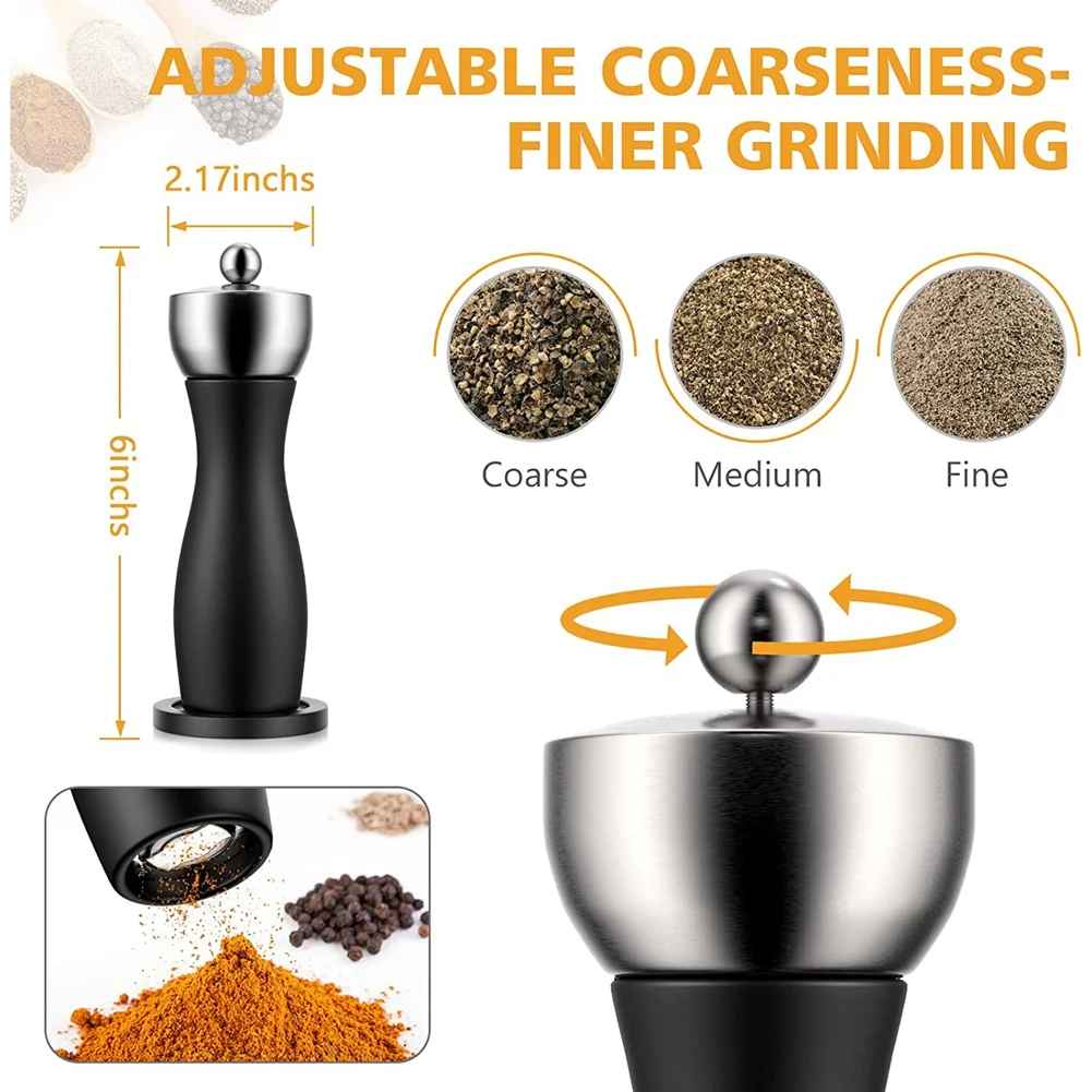 

RANA 1 шт. мельницы для перца, кухонные инструменты, мельница для перца из бука с механизмом, твердые и прочные мельницы для соли, 6 дюймов