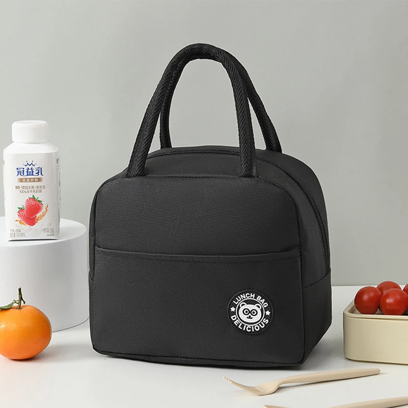 Lancheira portátil com isolamento térmico, Bento Pouch, Saco de isolamento piquenique, Sacos De Comida Espessada, Saco De Estudante Bonito, Impermeável