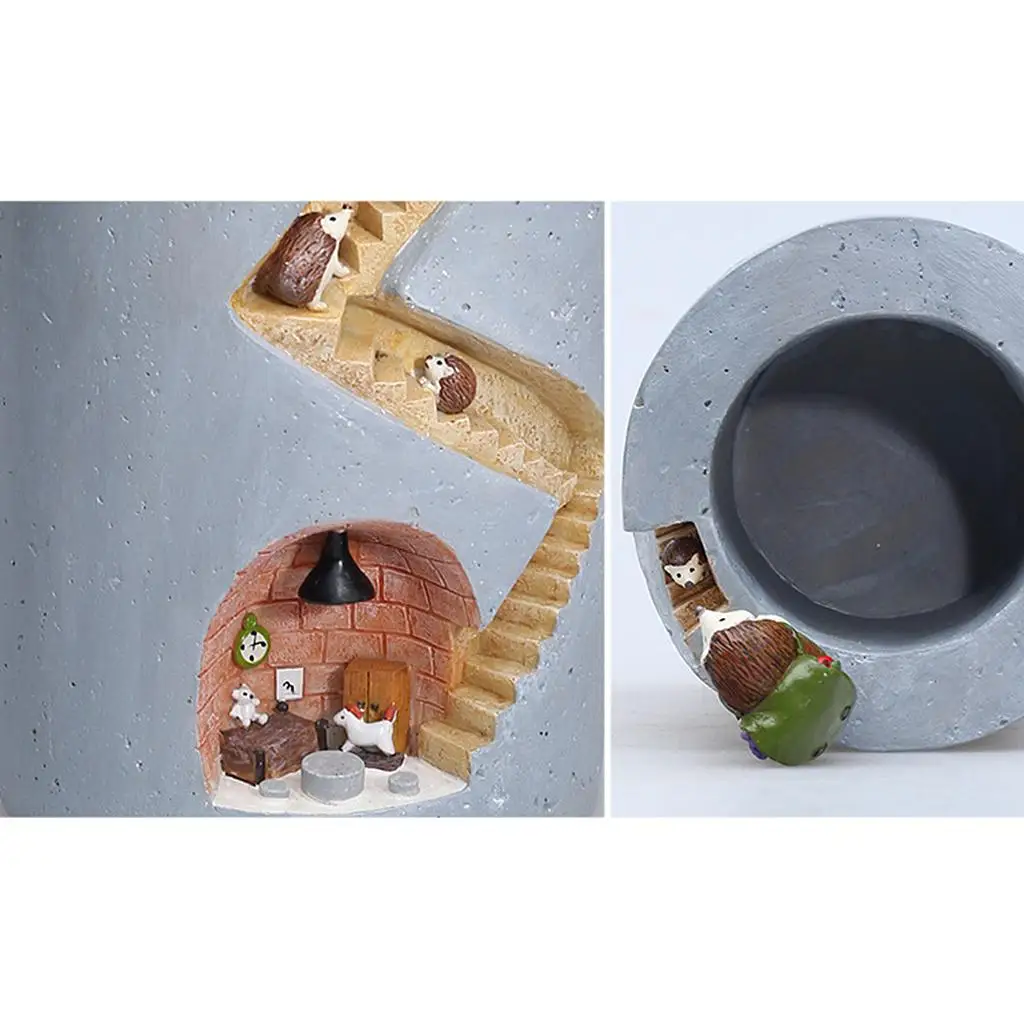 

Mini Resin Flower Pot Creative Plant Planter Cute Succulent Vase Garden Decoration for Indoor Outdoor Use