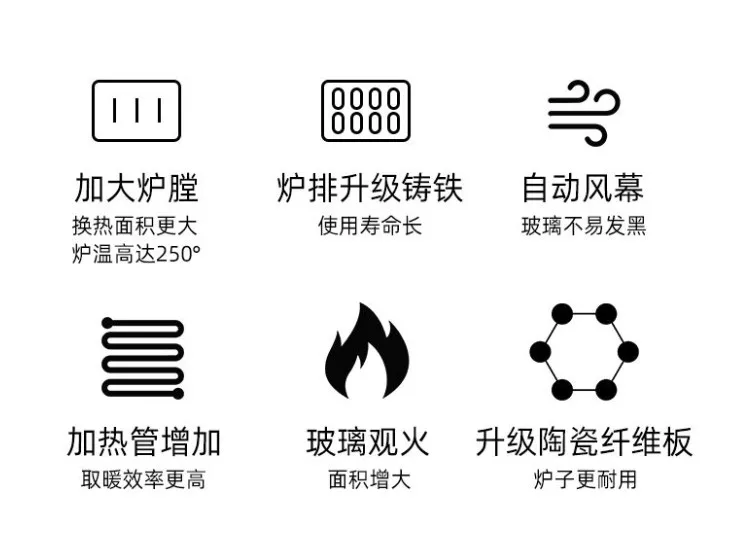 New intelligent winter biomass pellet heating stove household indoor rural heating stove firewood dual-purpose