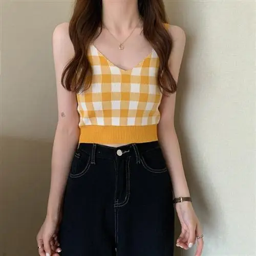 colete-feminino-retro-com-alcas-e-estampa-xadrez-em-blocos-de-cores-novo-estilo-de-verao-regata-sem-mangas-ajuste-justo-c