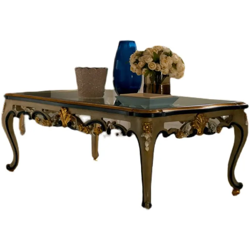 

Nordic French carved coffee table, European small apartment living room tea table