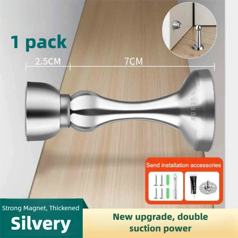 Stainless Steel Doorstop Door Stoppers New Heavy Duty Stainless Steel Strong Magnetic Door Stopper Powerful Bedroom Doorstop