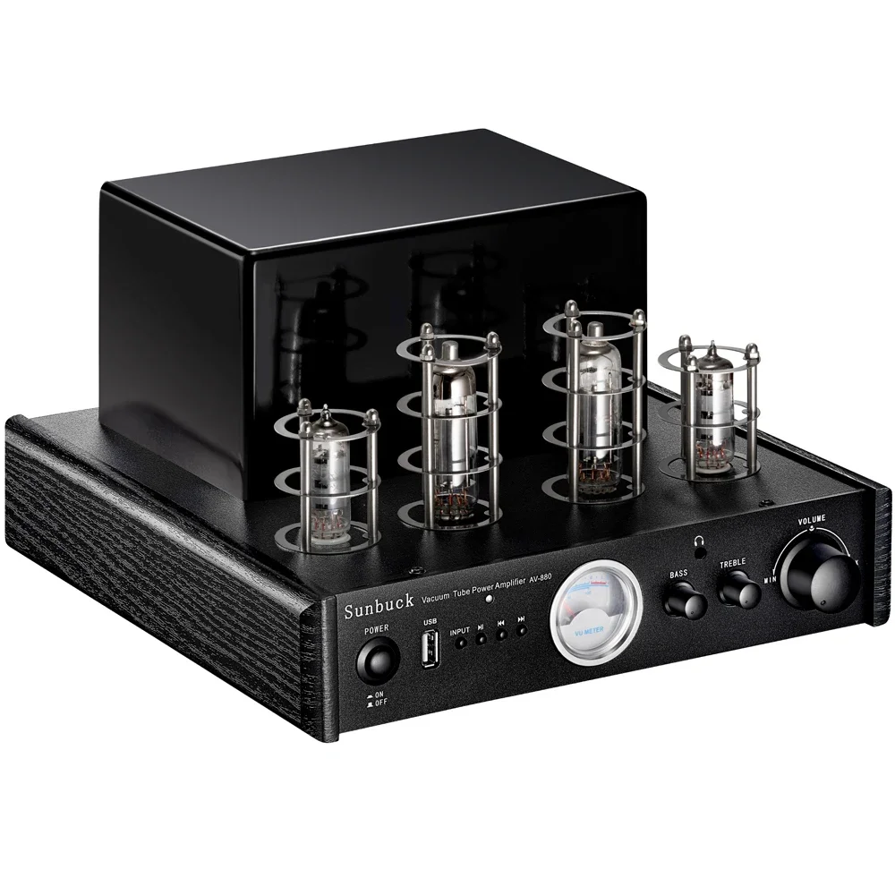Sunbuck AV880 2,1-канальный 35 Вт оптоволоконный коаксиальный USB Bluetooth усилитель для наушников Hi-Fi стерео ламповый усилитель для наушников аудио