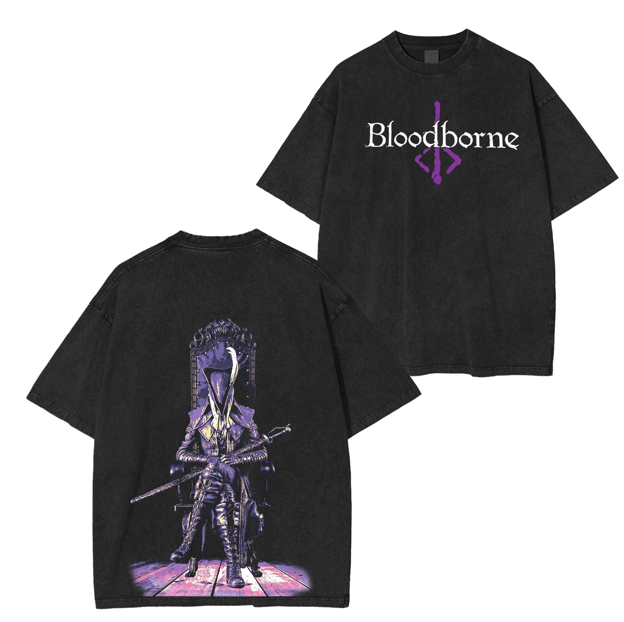 Camiseta Unisex Lady Maria Bloodborne, Camiseta de Manga Corta para Hombres y Mujeres, Ropa Urbana de Algodón para Fanáticos del Juego, Estilo Harajuku