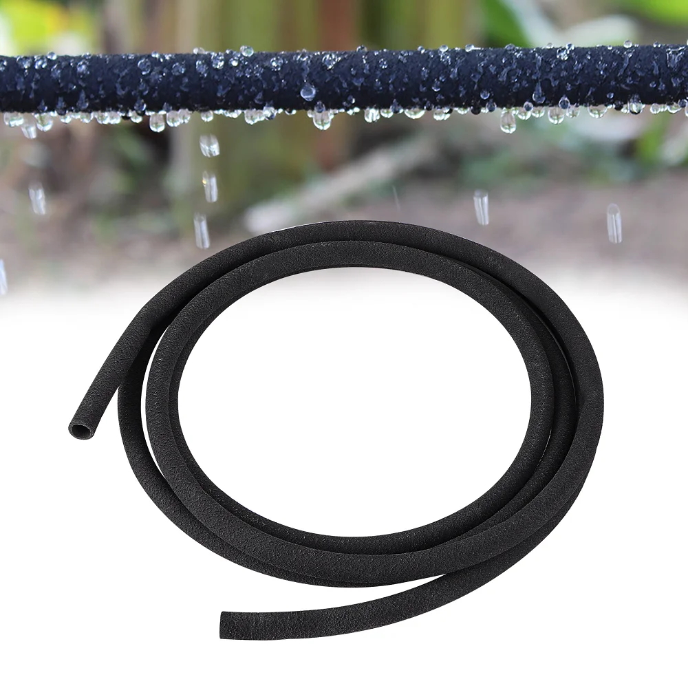 50m Porous Soaker Hose Micro Drip Irrigation 12/16mm Leaking Tube Anti-aging Permeable Pipe Garden Irrigation Watering Hose