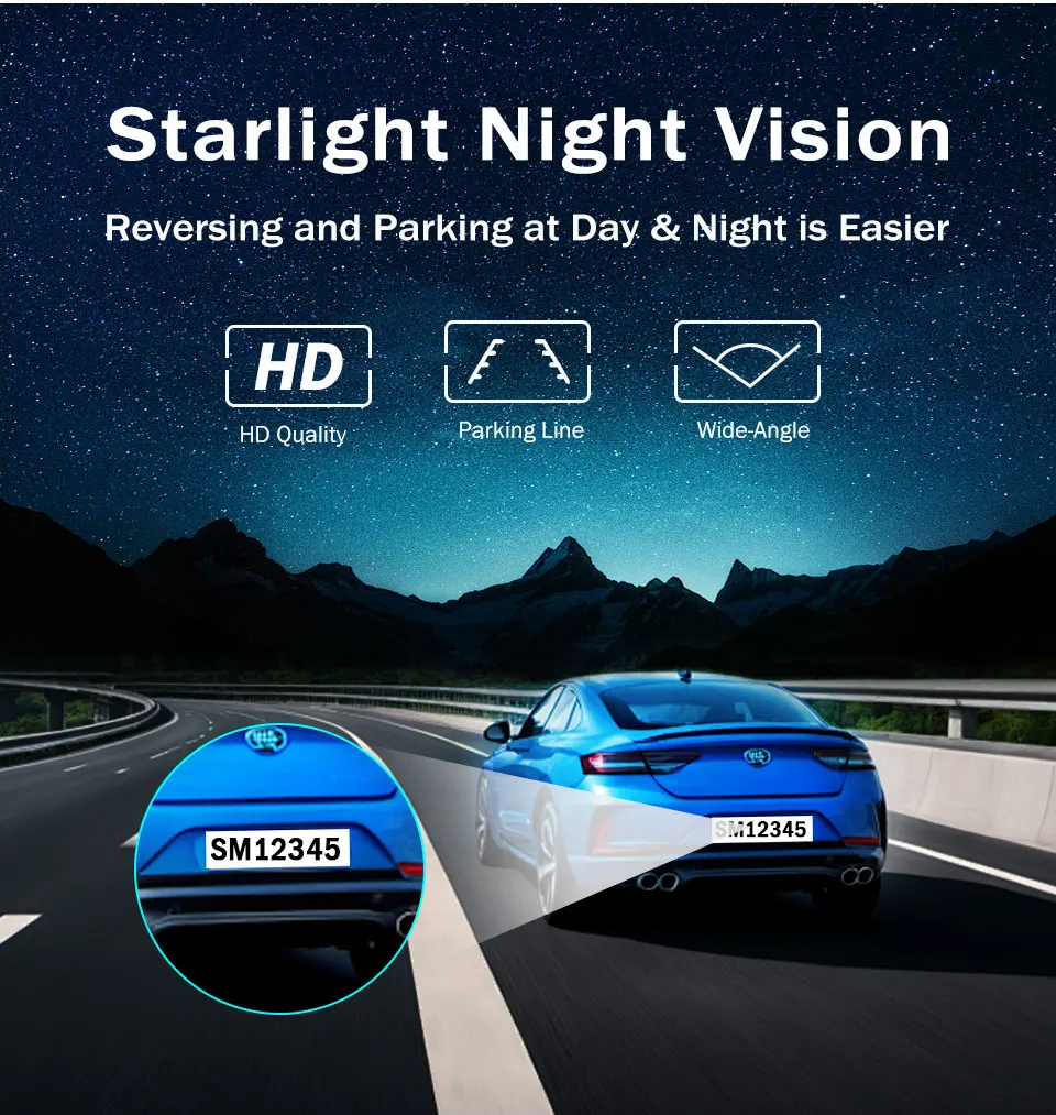 4K 1080P AHD Auto-Kofferraumgriff-Rückfahrkamera mit dynamischer Trajektorie für VW Skoda Octavia 2 3 A5 Fabia Yeti Superb Audi A1 A3 – Detail 7