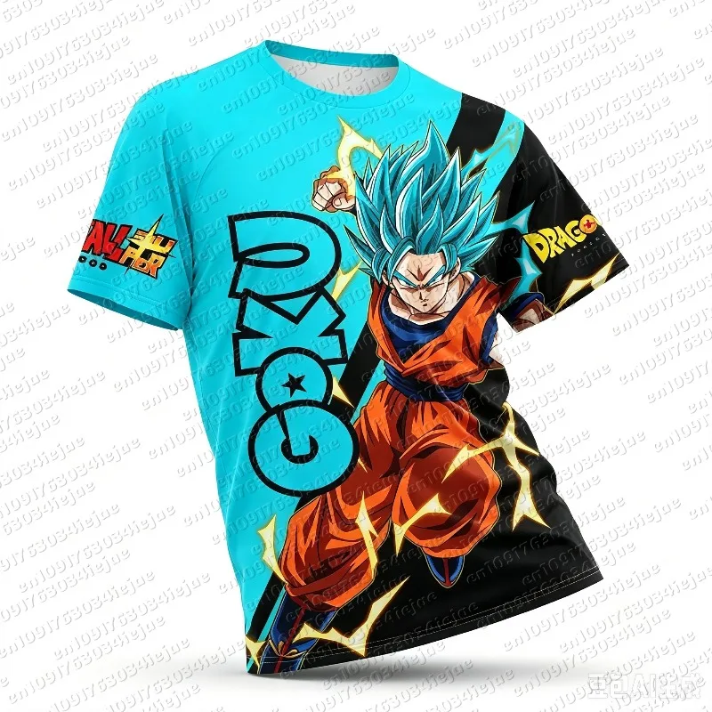 Dragon Ball Z Kid Goku Chibi 3D Printed T-Shirt Summer Casual Short Sleeve Anime Tee Adult and Child Role-playing T-shirts