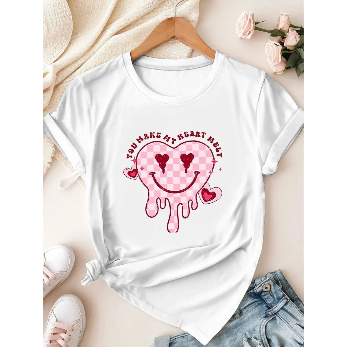 

Женская белая футболка больших размеров ort Sve с леопардовым принтом Cleanfit Sle A-Line Sve Winter Collection Ladies Faion