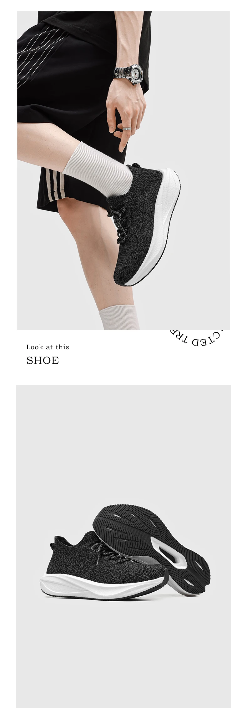 Neue, gepolsterte Laufschuhe für Herren, geeignet für schwere Läufer, mit Schnürung, Sport- und Freizeitmodelle für Damen, rutschfeste Outdoor-Sportschuhe, Herren-Sneaker. – Detail 20