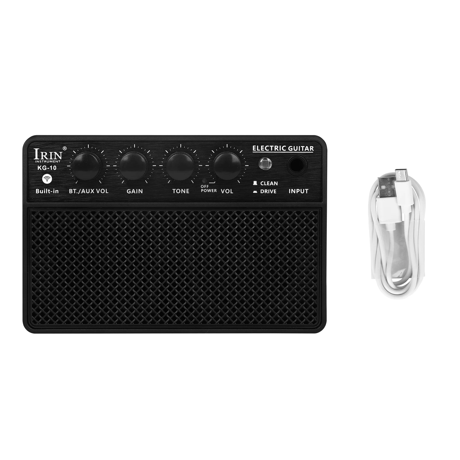 

IRIN KG-10 Bluetooth Electric Guitar Bass Amplifier ABS Circuit Board Effect Portable Audio Speaker Practice Parts & Accessories