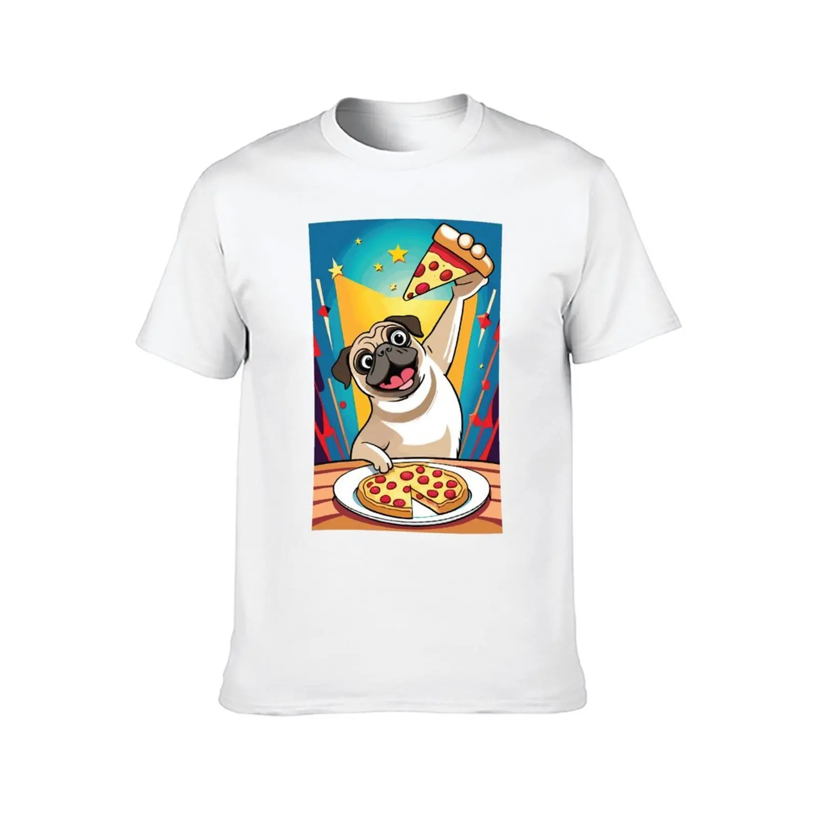 الصلصال الكلب يأكل البيتزا تي شيرت مضحك تي شيرت الظلام الفكاهة رجل جرافيك تي شيرت تي شيرت #2