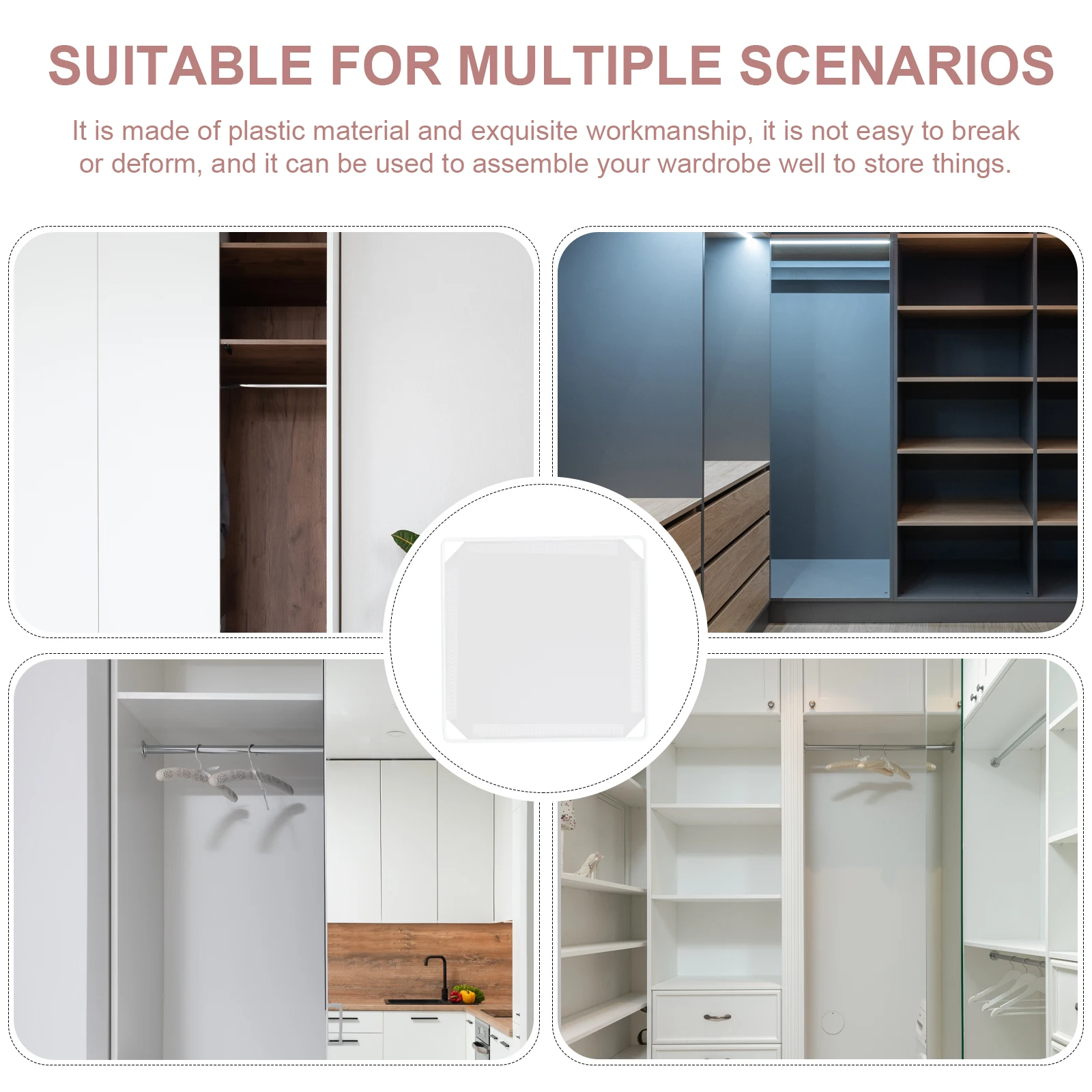 

Portable Wardrobe Closet Cube Accessories 4pcs Modular Storage ganizer Shelf Plastic Fits Most Wardrobes Bookshelves